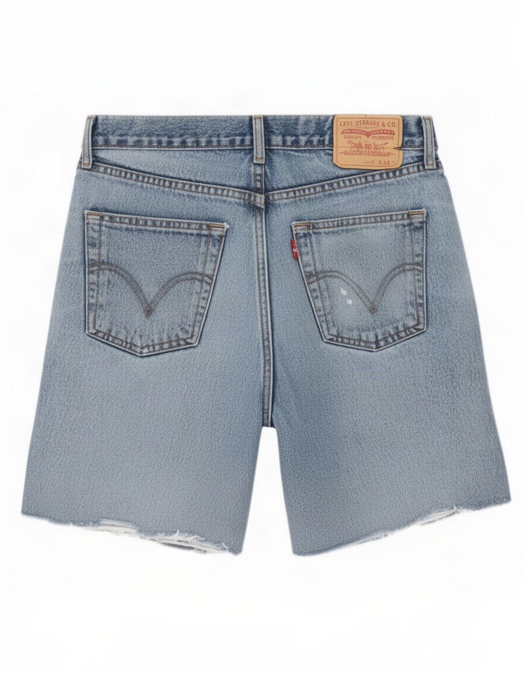 Levi's Mens 751 pantalones cortos de mezclilla desgastados W34 azul grande