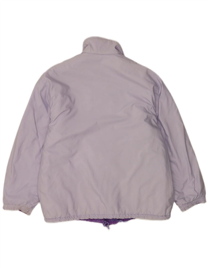 Belfe Chaqueta reversible de gran tamaño para mujer Reino Unido 14 Grande Púrpura Floral