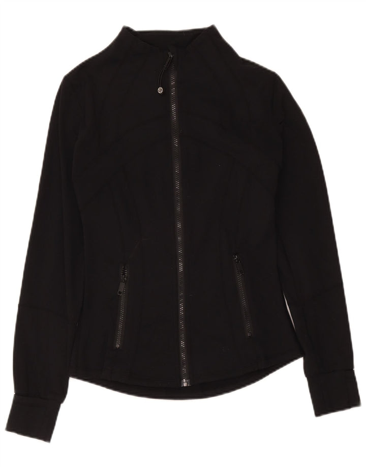 Lululemon - Chaqueta de chándal para mujer, talla 4, nailon negro pequeño