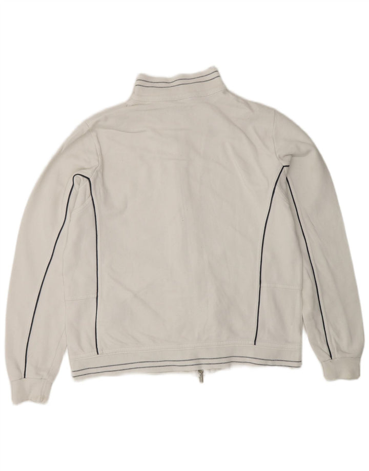CHAMPION Chaqueta superior de chándal de ajuste fácil para mujer UK 46 Grande Algodón blanco