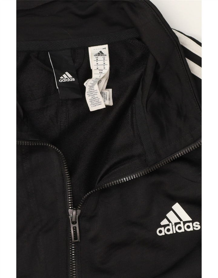 ADIDAS Hombre Chándal Top Chaqueta Mediano Negro Poliéster