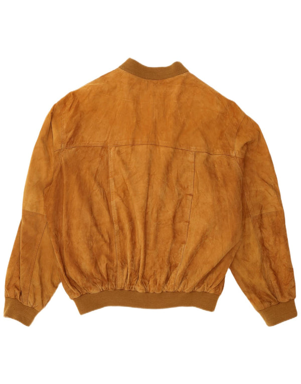 Vintage hombres ante bomber chaqueta IT 58 4XL marrón