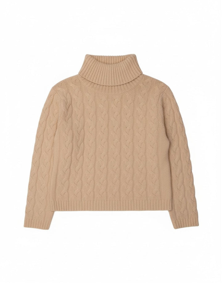 Marco Pecci Jersey con cuello vuelto para mujer UK 10 Small Off White Wool
