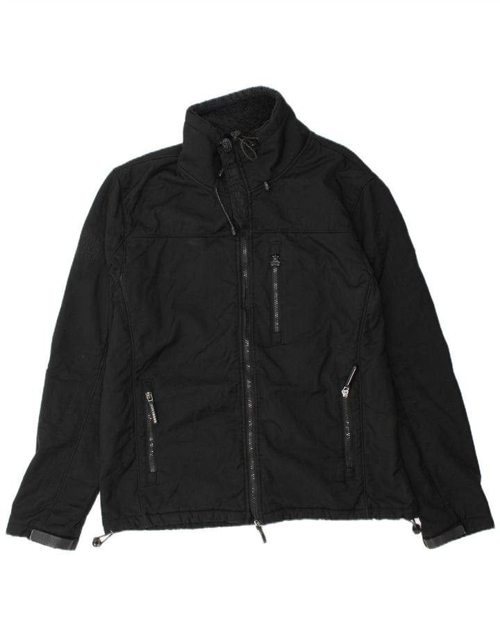 SUPERDRY Chaqueta cortavientos Windtrekker para hombre UK 46 3XL Poliéster negro