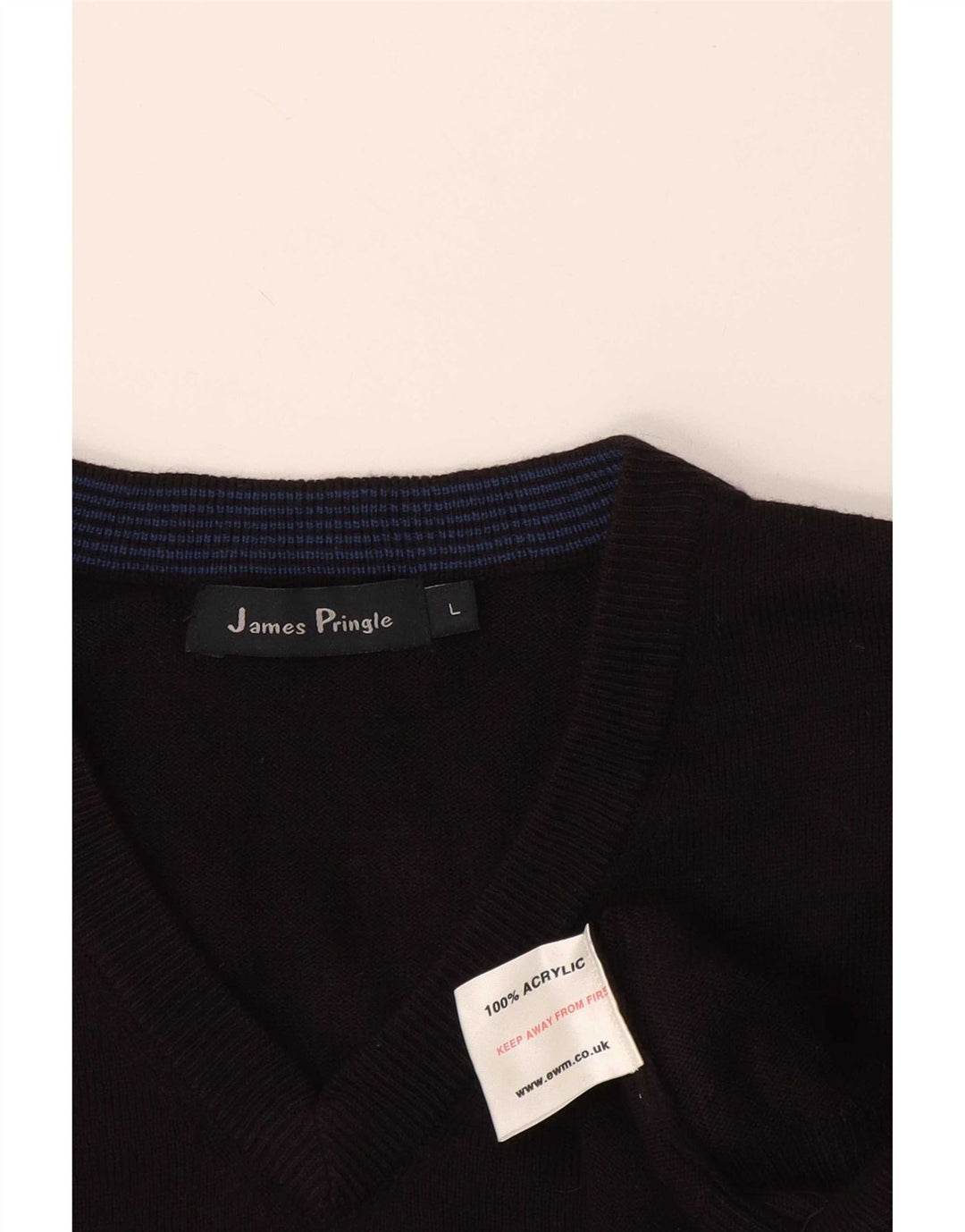 James Pringle - Camiseta sin mangas para hombre, talla grande, acrílico negro