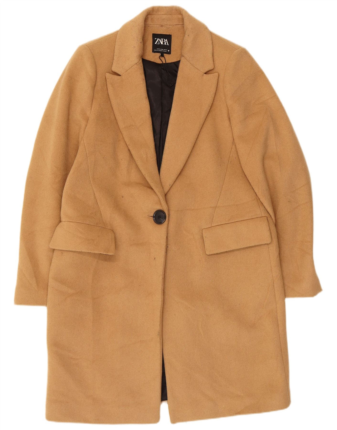 Zara Mujer Abrigo UK 44 Medio Beige