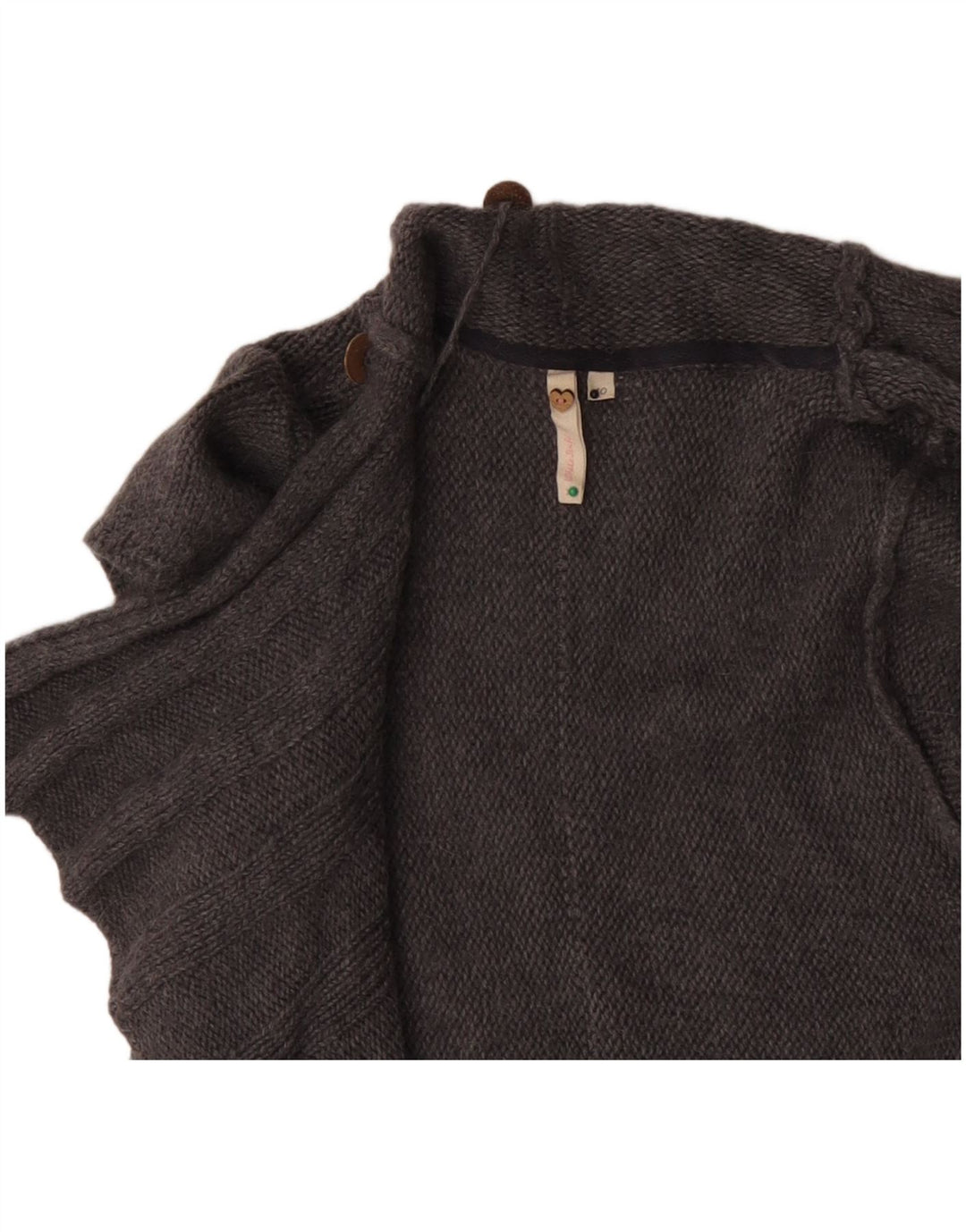 White Stuff Cárdigan abierto de manga corta para mujer, talla 40, talla pequeña, lana gris