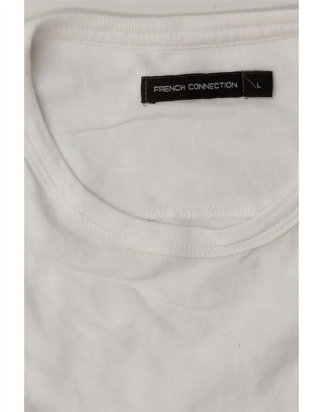 FRENCH CONNECTION Camiseta para hombre Top Grande Blanco