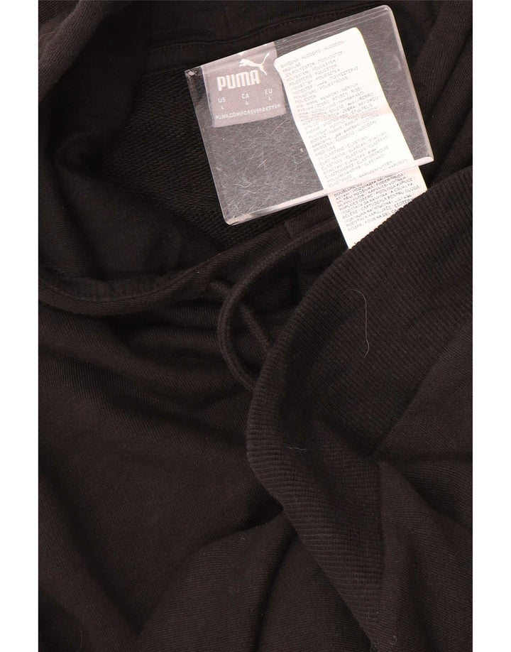 Puma Mujer Graphic Sudadera Con Capucha Jumper Large Negro Colorblock