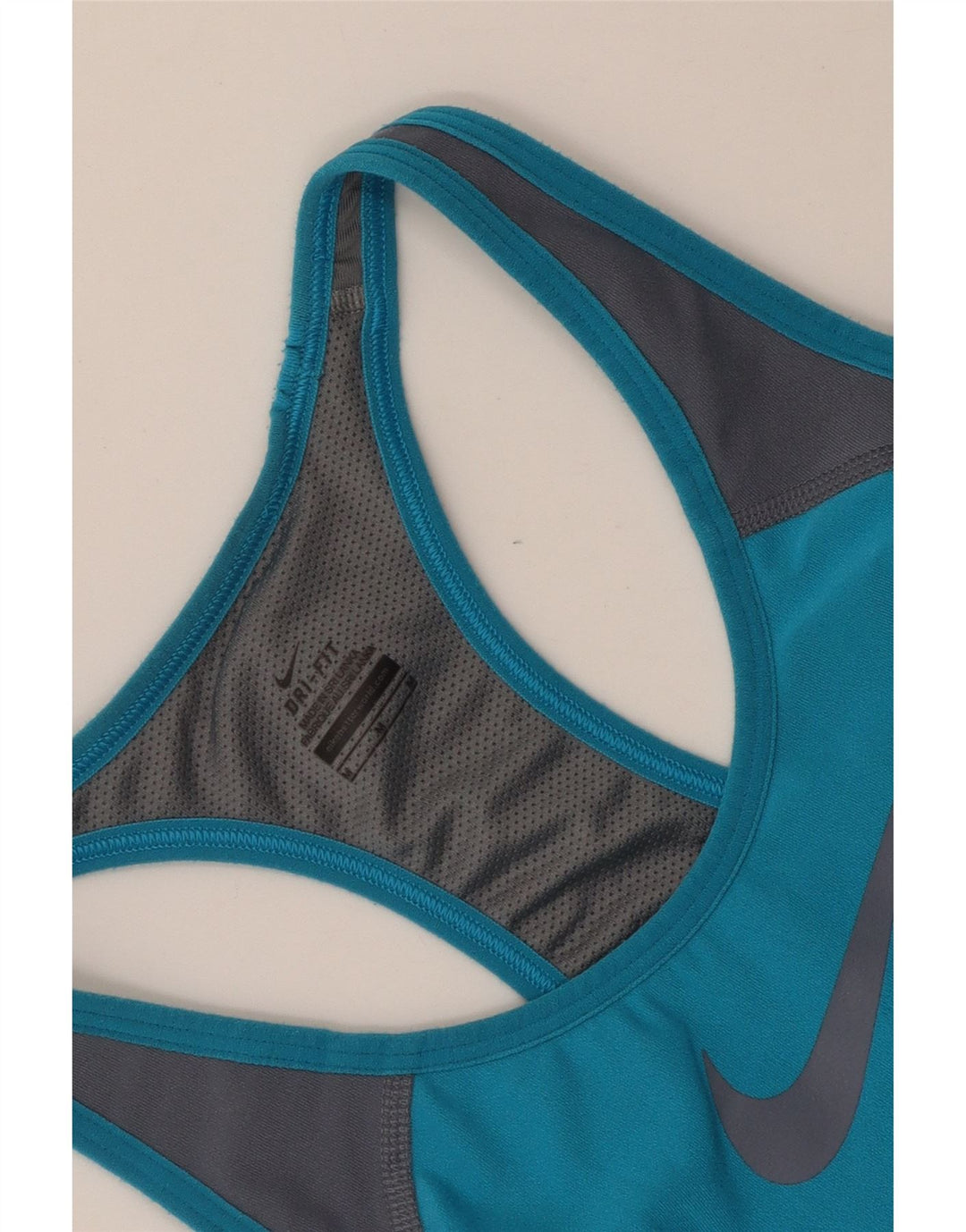 NIKE Camiseta sin mangas Dri Fit Graphic para mujer UK 40 Azul medio Colorblock