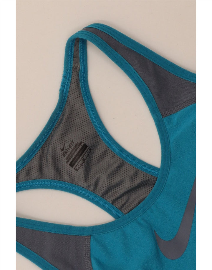 NIKE Camiseta sin mangas Dri Fit Graphic para mujer UK 40 Azul medio Colorblock