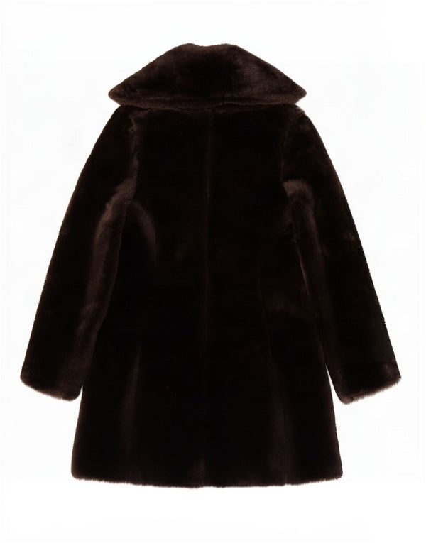 Abrigo vintage de piel sintética para mujer IT 48 XL Negro
