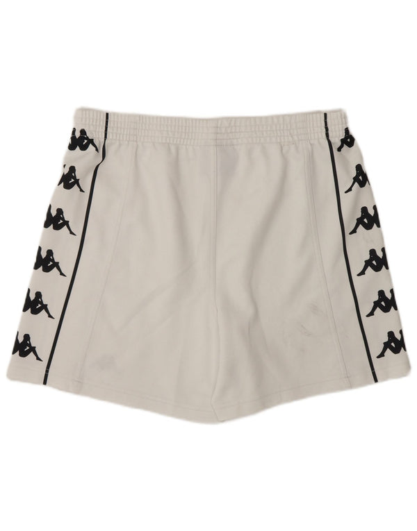 Kappa Mens Graphic Sport Shorts Grande Poliéster Blanco