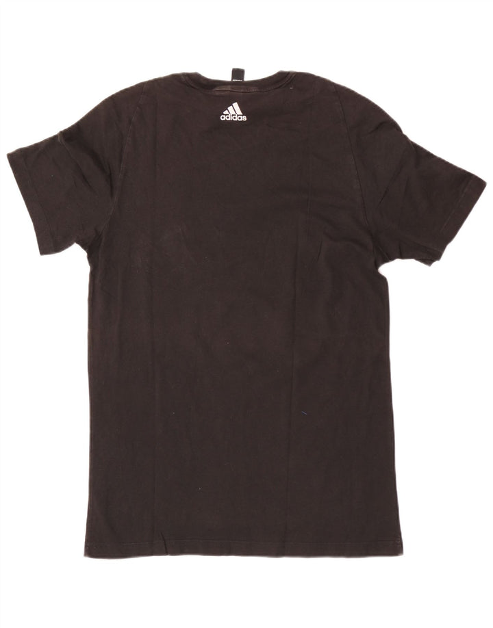 Adidas - Camiseta gráfica para hombre, talla pequeña, color negro