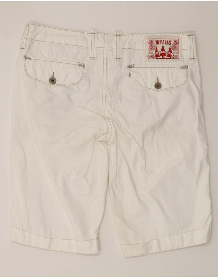 MUSTANG Mens Chino Shorts W32 Large White Cotton Vintage Mustang and Second-Hand Mustang from Messina Hembry 