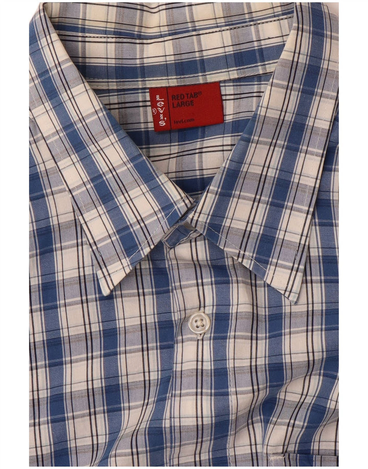 Camisa Levi's para hombre con cuadros azules grandes