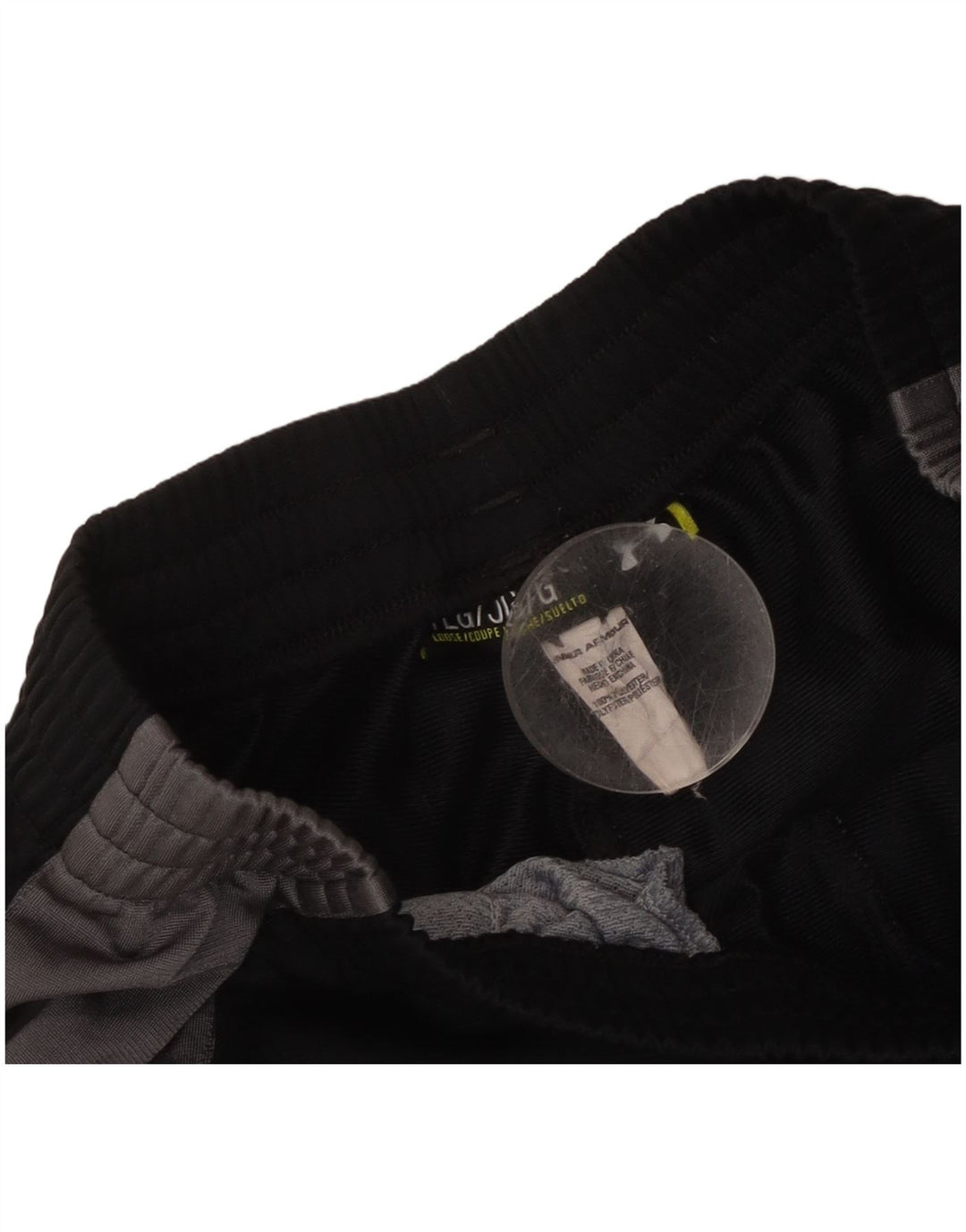 Under Armour Pantalones de chándal para niños 11-12 años, tamaño grande, color negro