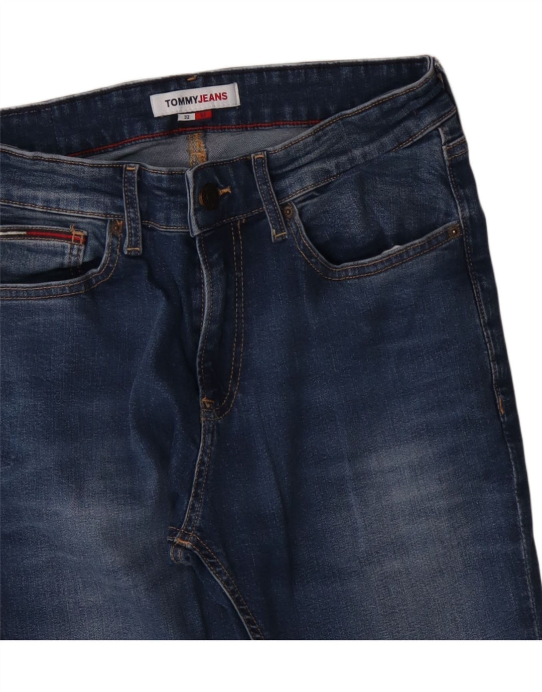 Tommy Hilfiger Vaqueros pitillo para hombre W32 L32 Algodón azul