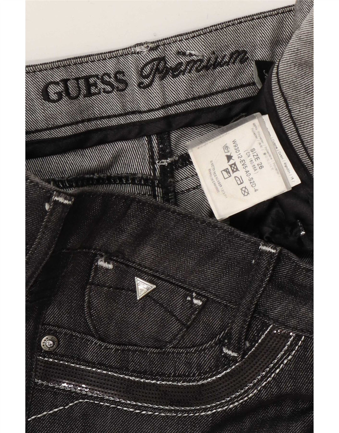 Vaqueros Guess Mujer Bootcut Slim W26 L33 Algodón Gris