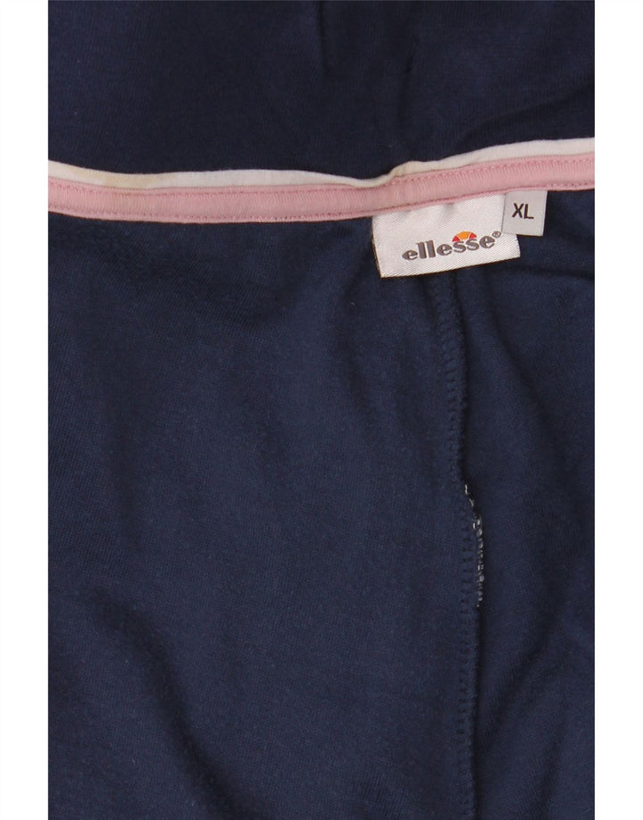 ELLESSE Pantalones de chándal de terciopelo para mujer UK 40 XL Azul marino