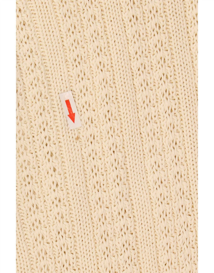 Allison Wingate - Jersey con cuello vuelto para hombre, talla grande, algodón blanco roto