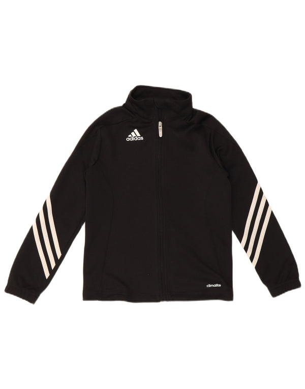 Adidas Chicos Regular Fit Chándal Top Chaqueta 7-8 Años Negro Deportes