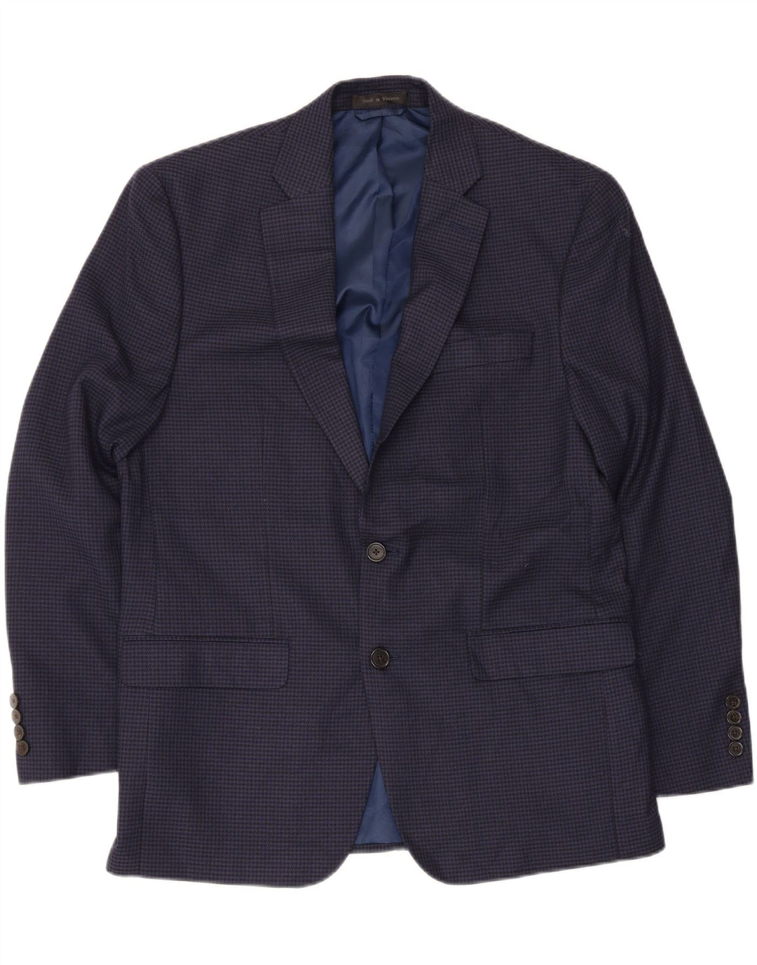 Chaps Chaqueta tipo blazer de 2 botones para hombre UK 40 Medium Azul marino Pata de gallo