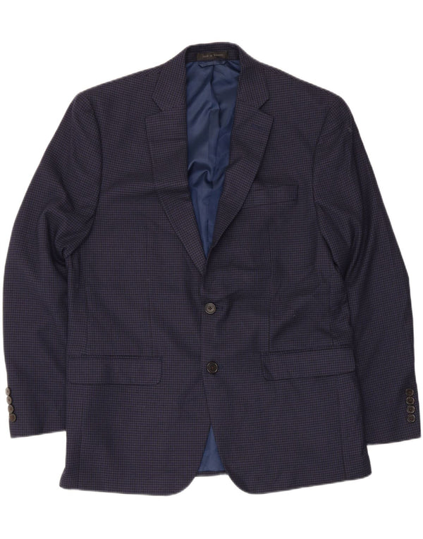 Chaps Chaqueta tipo blazer de 2 botones para hombre UK 40 Medium Azul marino Pata de gallo