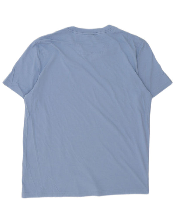 Hugo Boss Hombre Camiseta Gráfica Top XL Algodón Azul