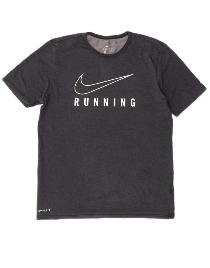 NIKE Mens Dri Fit Graphic T-Shirt Top Medium Grey