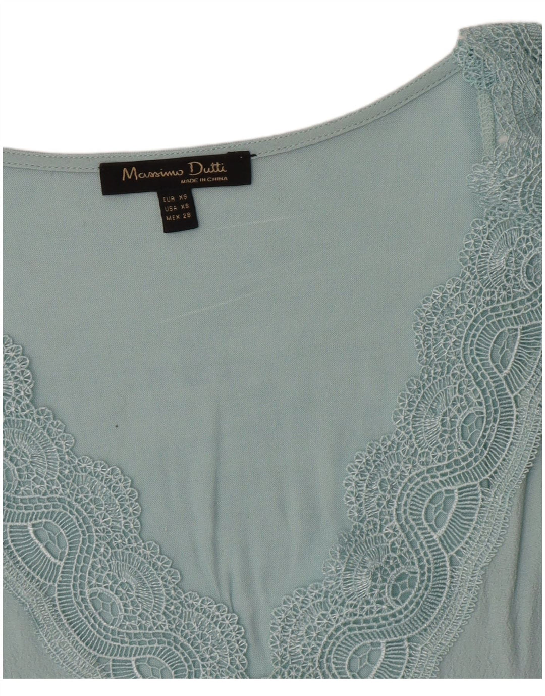 Massimo Dutti Blusa Sin Mangas Mujer UK 6 XS Azul