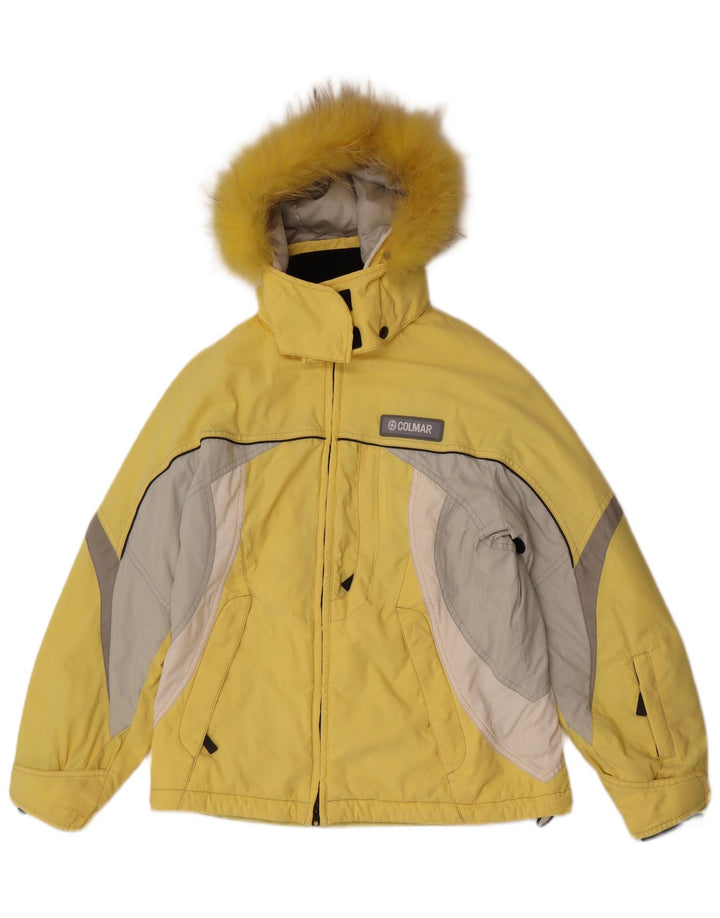 Colmar Chaqueta de esquí con capucha para mujer EU 42 XL Poliamida color block amarillo