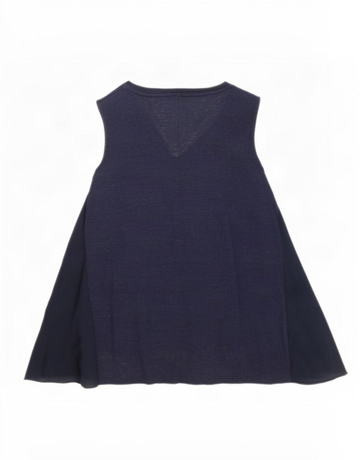 Phase Eight Top Túnica para Mujer UK 40 Mediano Lino Azul Marino