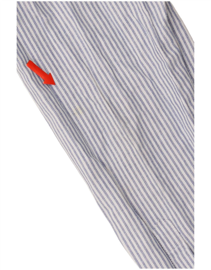 Camisa Reiss para hombre grande de algodón con rayas diplomáticas azules