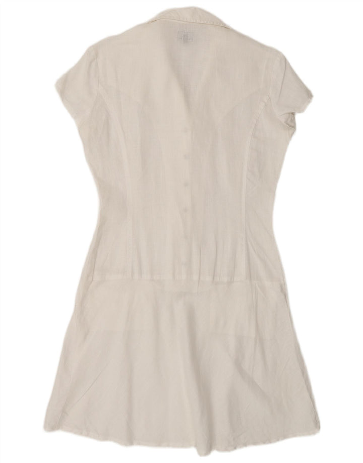 Calvin Klein Jeans Vestido acampanado para mujer UK 44 Mediano Blanco