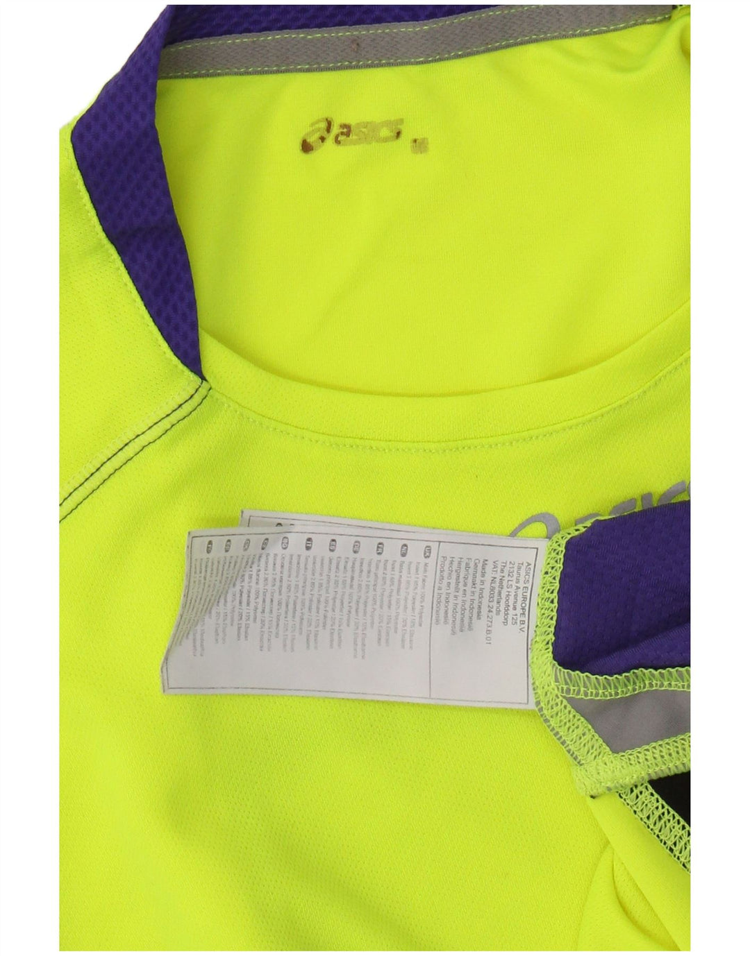 ASICS Hombre Chaleco Top Pequeño Amarillo Colorblock Poliéster