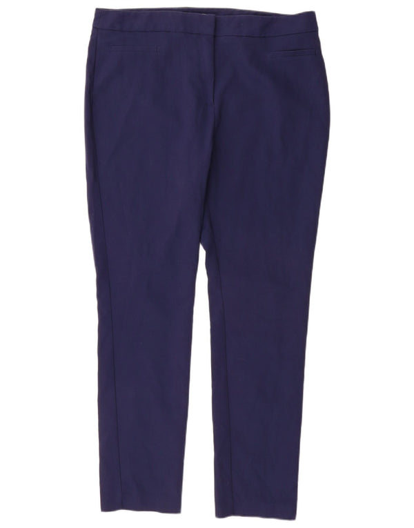 Marks & Spencer Pantalones informales ajustados para mujer UK 40 Large W34 L28 Azul marino