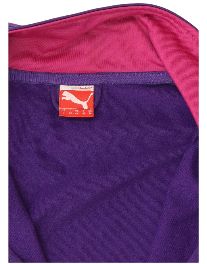 Puma - Chaqueta de chándal gráfica para mujer, talla 40, color morado