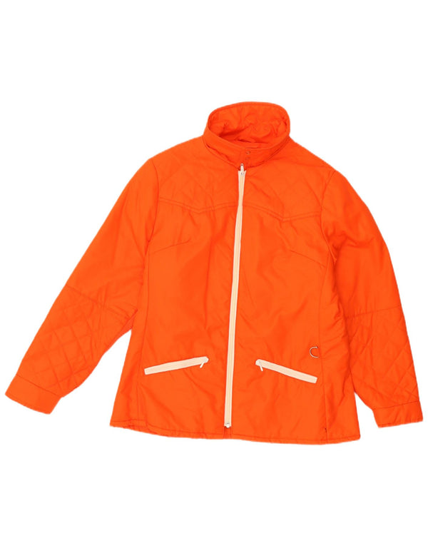 Vintage hombres chaqueta acolchada Reino Unido 36 naranja pequeña
