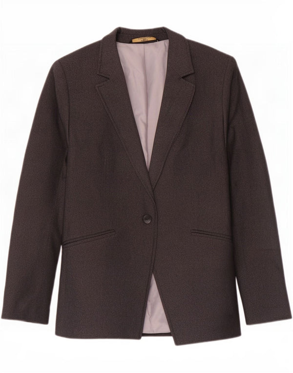 Marks & Spencer Chaqueta tipo blazer St. Michael con 1 botón para mujer, talla 44, color gris