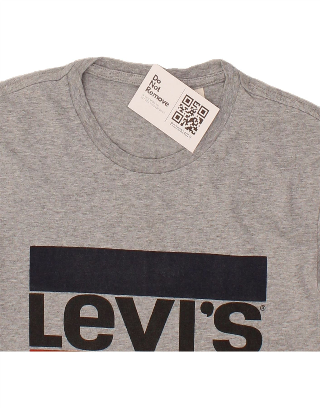 LEVI'S Mens Graphic T-Shirt Top Small Grey Cotton Vintage Levi's and Second-Hand Levi's from Messina Hembry 