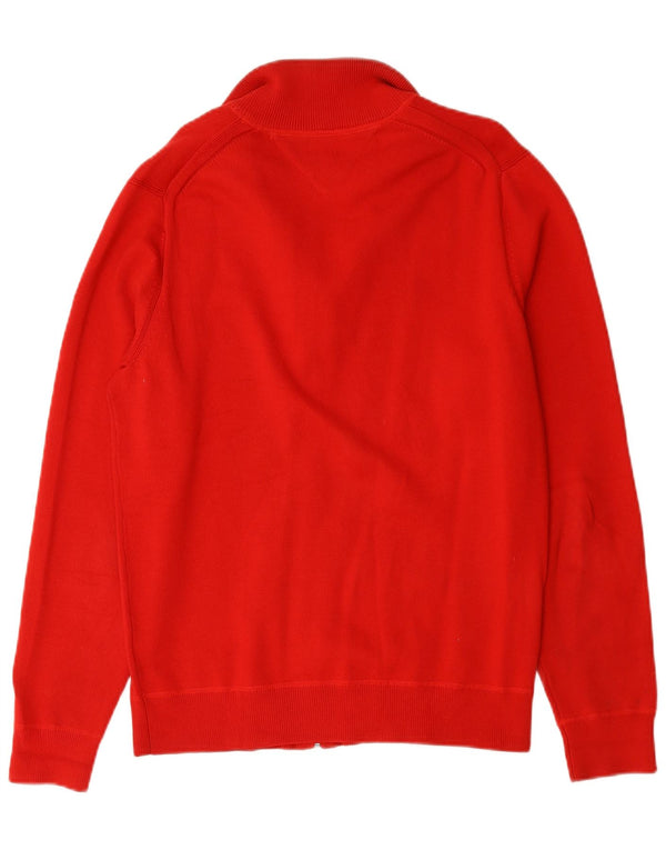 Tommy Hilfiger Cárdigan para hombre de algodón rojo medio