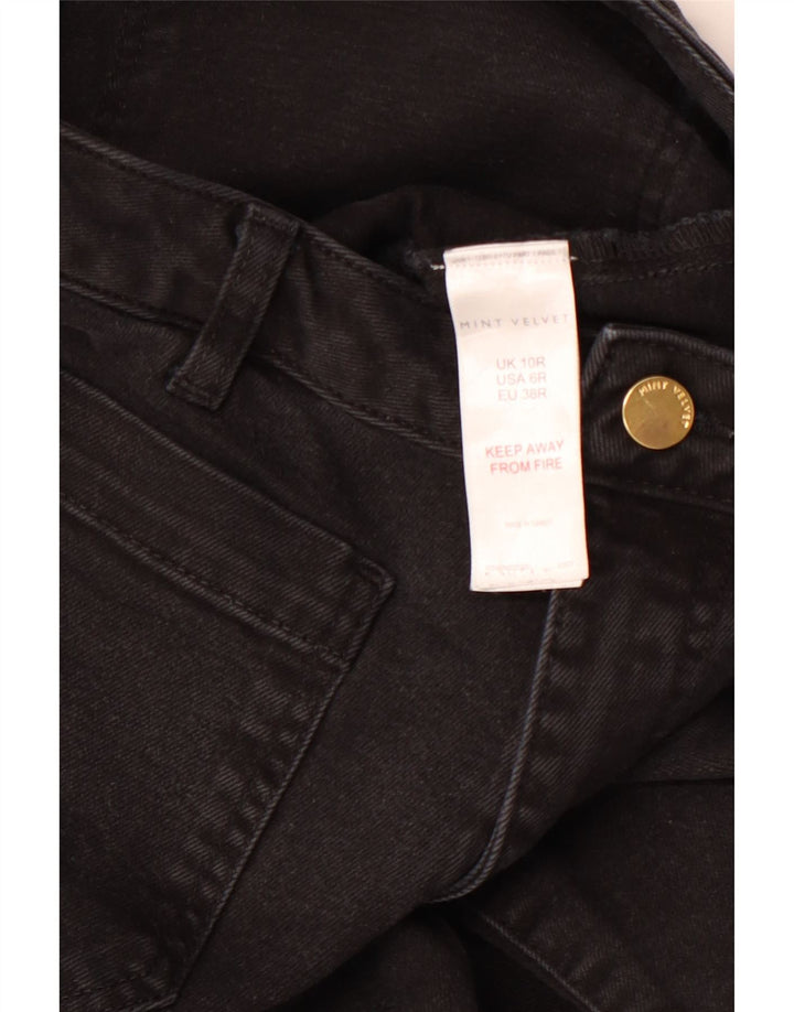 MINT VELVET Vaqueros rectos de cintura alta para mujer UK 10 Small W28 L30 Negro