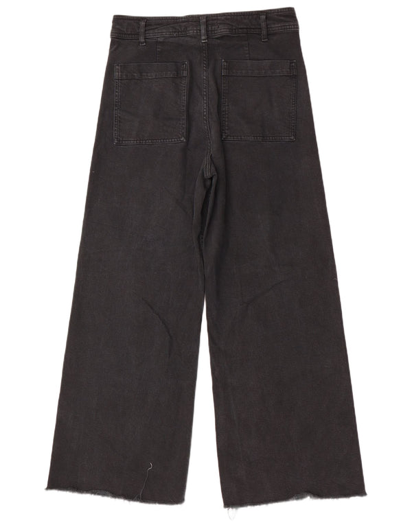 Zara Jeans The Marine Recto De Pierna Ancha para Mujer EU 42 Large W32 L29 Negro