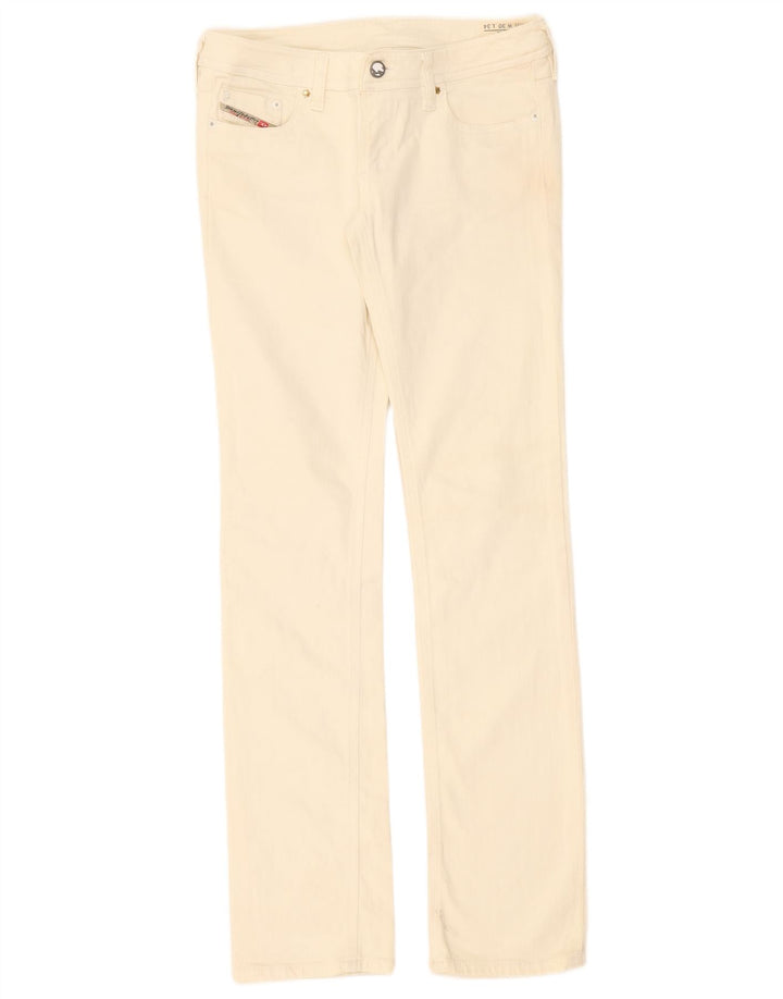 Diesel Mujer Lowky Slim Jeans W30 L34 Algodón Blanco Roto