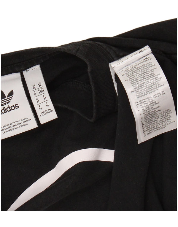 Adidas - Camiseta gráfica para hombre, talla mediana, algodón negro