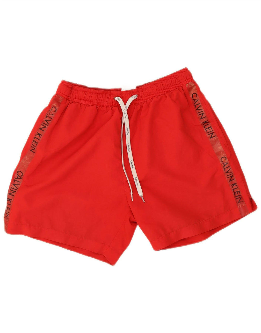 Calvin Klein Bañador con gráfico para hombre, poliéster rojo mediano