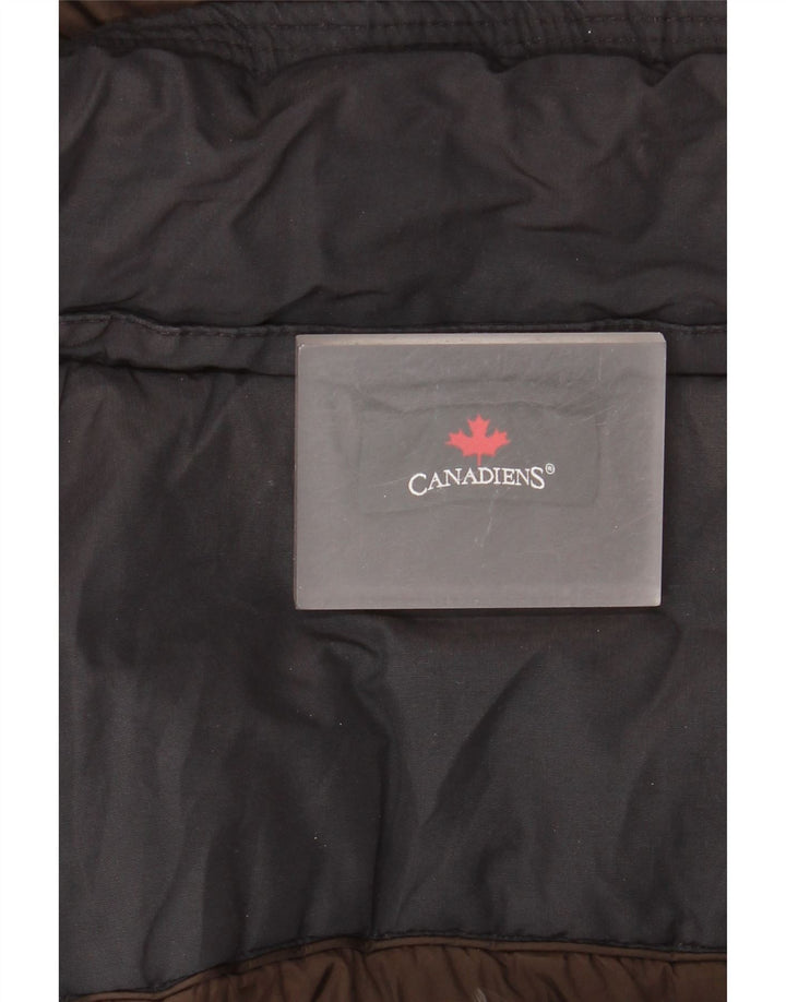 CANADIENS Abrigo acolchado con capucha para mujer IT 42 Algodón negro mediano