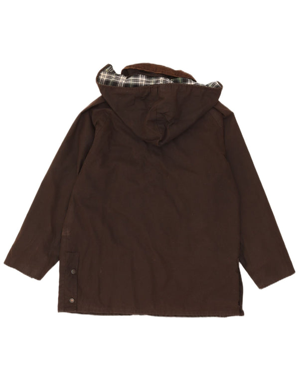 MLW Country Sport Chaqueta de algodón encerado con capucha para niño 13-14 años Algodón marrón