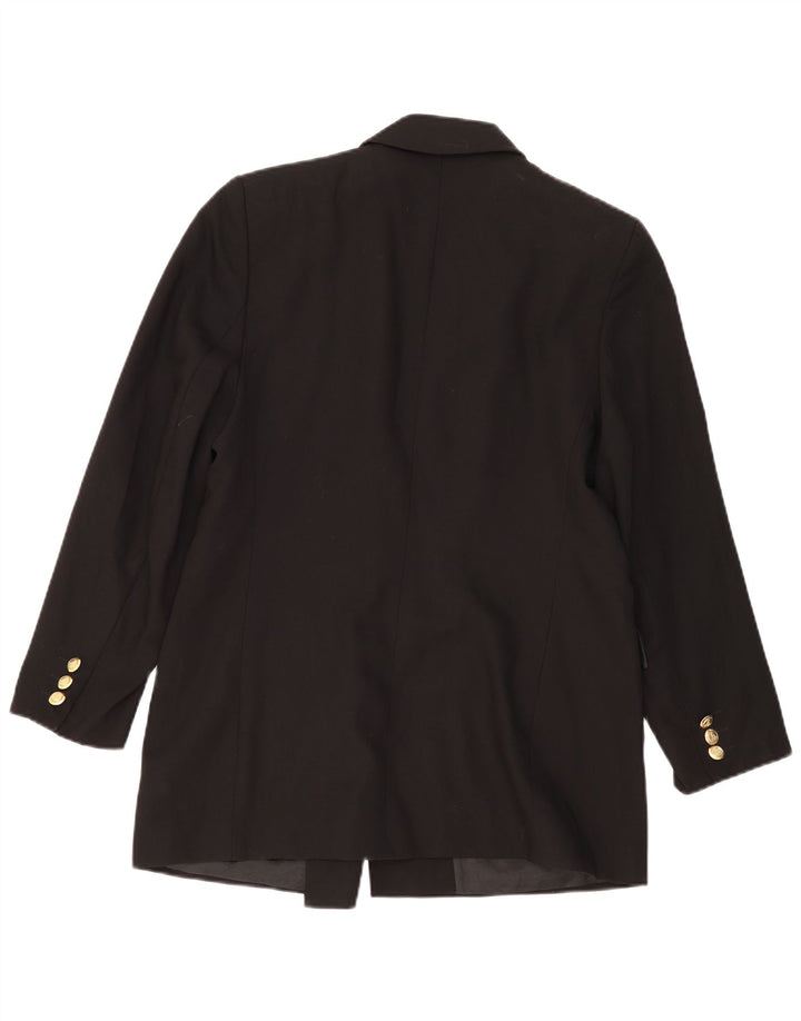 Marks & Spencer Chaqueta tipo blazer con doble botonadura para mujer Talla 14 Lana nueva negra